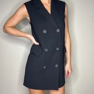 Tuxedo dress sleeveless